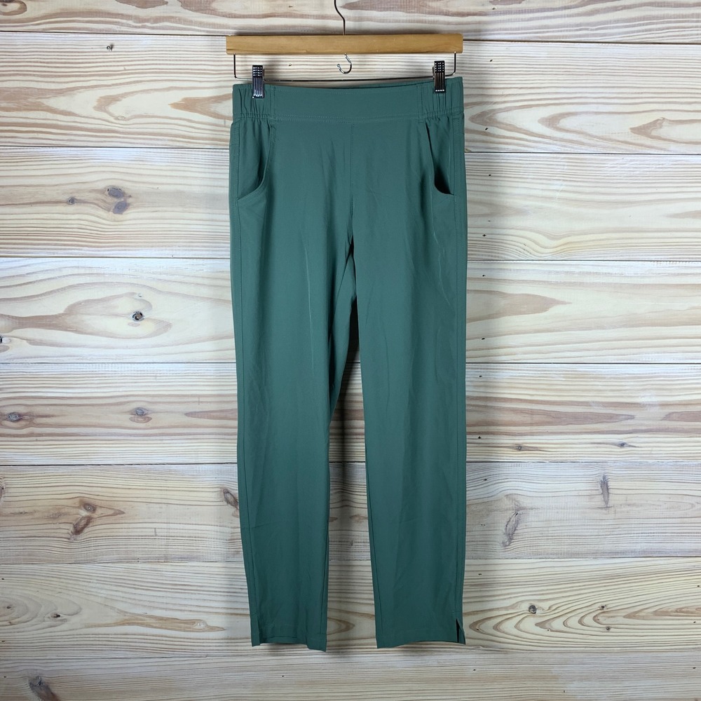 Eddie Bauer Traveler Pants Women XS Green Ankle Hike Stretch Active Lightweight